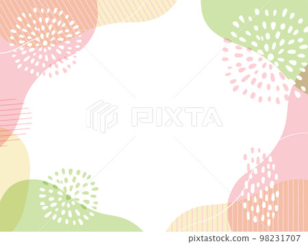 柔和色彩的時尚弧形框架 98231707