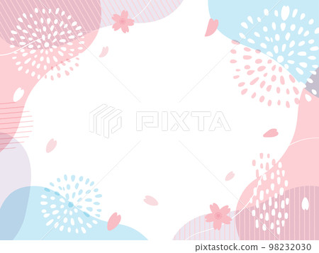 Stylish curved frame with the image of spring Stylish curved frame with the image of spring 98232030