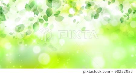New green leaves landscape background 98232083