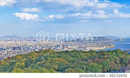 [View of Fukuyama City from Kusatoyama Park Observatory] (High resolution version) Myoodai, Fukuyama City, Hiroshima Prefecture 98232640