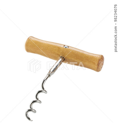 Corkscrew for wine bottle isolated on white background..old corkscrew isolated on a white background Corkscrew for wine bottle isolated on white background..old corkscrew isolated on a white background 98234076