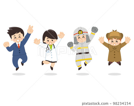 勞動人民、商人、女醫生、消防員、偵探、上班族、醫生 98234154