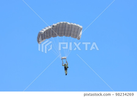 Parachute drop Remote island recapture exercise Special forces airborne drop 98234269