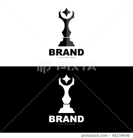 Trophy Logo Design, Award Winner Championship Trophy Vector, Success Brand 98234696