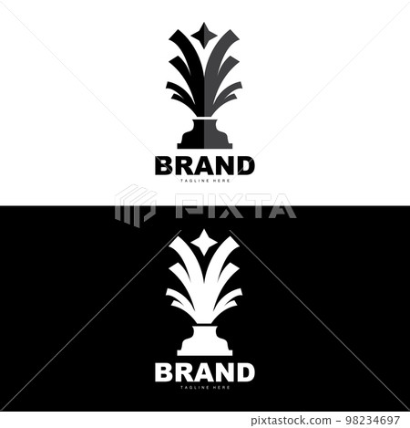 Trophy Logo Design, Award Winner Championship Trophy Vector, Success Brand 98234697