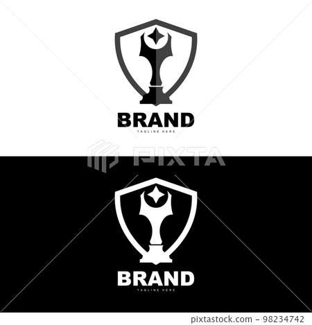 Trophy Logo Design, Award Winner Championship Trophy Vector, Success Brand Trophy Logo Design, Award Winner Championship Trophy Vector, Success Brand 98234742