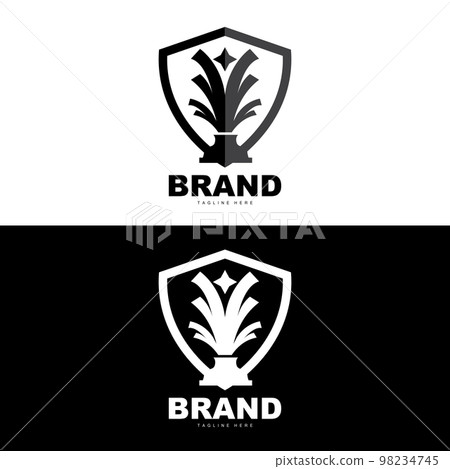 Trophy Logo Design, Award Winner Championship Trophy Vector, Success Brand 98234745