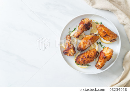 fried lemon pepper chicken wings 98234938