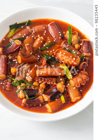 Stir-fried squid or octopus with Korean spicy sauce 98235445
