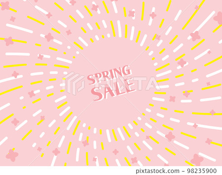 Pop emphasis line / sunburst background material Spring color 98235900