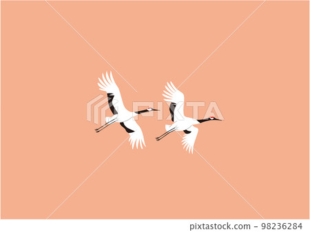 丹頂鶴07飛行黃昏 丹頂鶴07飛行黃昏 98236284