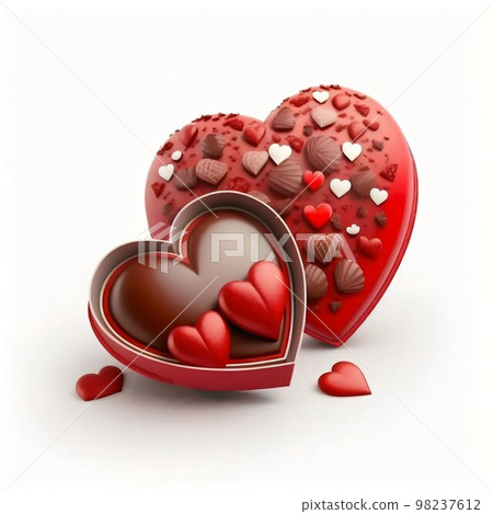 Heart love candy's isolated on white background Heart love candy's isolated on white background 98237612