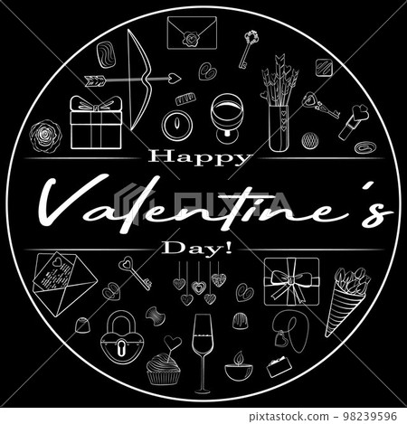 Valentine white contour circle Valentine white contour circle 98239596