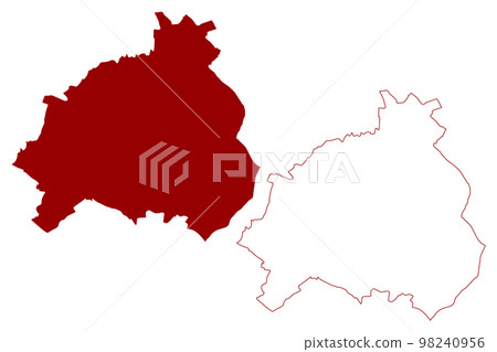 Metropolitan borough of Walsall (United Kingdom of Great Britain and Northern Ireland, Metropolitan and ceremonial county West Midlands, England) map vector illustration, scribble sketch map Metropolitan borough of Walsall (United Kingdom of Great Britain and Northern Ireland, Metropolitan and ceremonial county West Midlands, England) map vector illustration, scribble sketch map 98240956