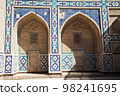 Ensemble of Kosh Madrasah Modarikhon Madrasah in Bukhara in Uzbekistan. 05.05.2019 98241695