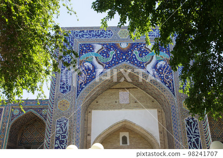 Madrasah Nodir Divan-Begi in the Lyabi-Khauz ensemble in Bukhara in Uzbekistan. Madrasah Nodir Divan-Begi in the Lyabi-Khauz ensemble in Bukhara in Uzbekistan. 98241707