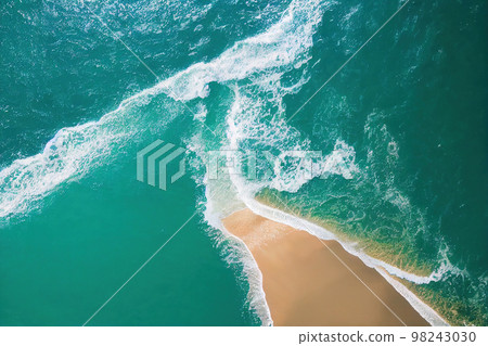 Spectacular drone photo of beach for refreshing and calmness concept. 98243030