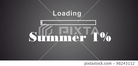 Summer loading on the gray background. Summer loading on the gray background. 98243112