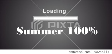 Summer loading on the gray background. Summer loading on the gray background. 98243114