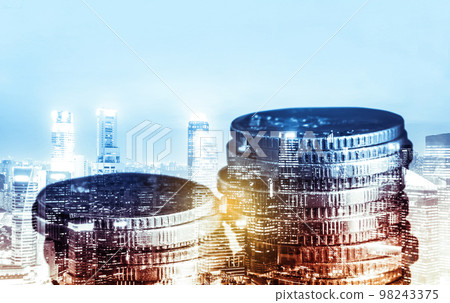 Finance and money technology background concept of business prosperity and asset 98243375