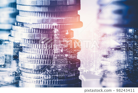 Finance and money technology background concept of business prosperity and asset 98243411