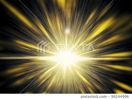 呈放射狀發光的金色光線背景 98244906