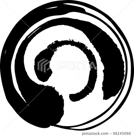 一個圓形單色框架,看起來像是用畫筆繪製的 一個圓形單色框架,看起來像是用畫筆繪製的 98245098