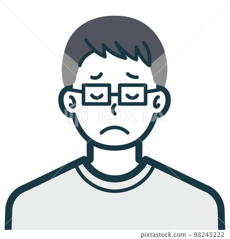 悲傷便衣男半身像3 98245222