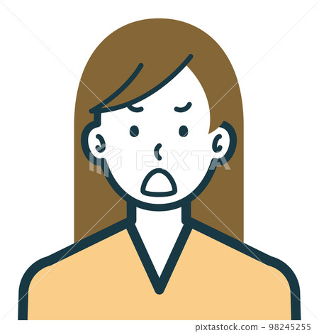 便衣女怒臉半身像2 便衣女怒臉半身像2 98245255