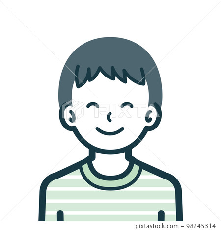 一個微笑的男孩的半身像 2 98245314