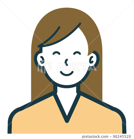 素衣女子微笑半身像2 98245528