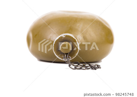 An old military metal flask. 98245748