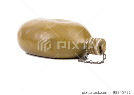 An old military metal flask. An old military metal flask. 98245751