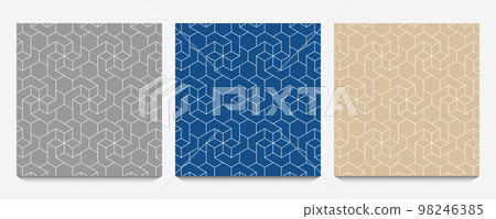 Geometric abstract star traditional background set 98246385