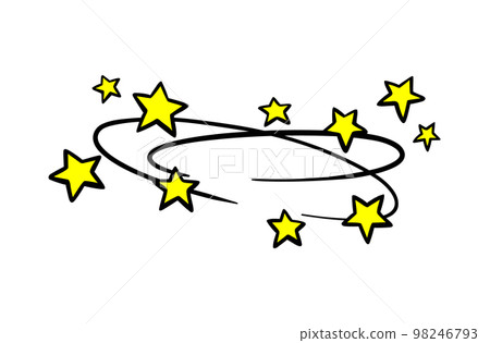 Dizziness with stars. 98246793