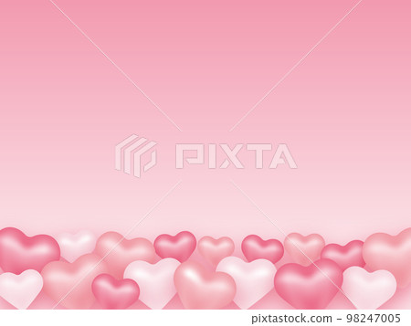 Heart balloon three-dimensional valentine background Heart balloon three-dimensional valentine background 98247005