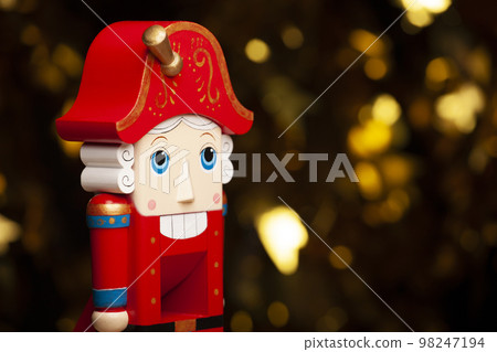 image of wooden toy dark background 98247194