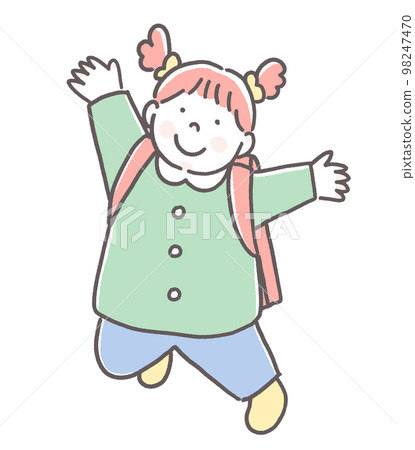 Children with colorful school bags 98247470