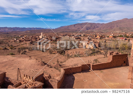 An old kasbah in the middle of a traditional Berber village An old kasbah in the middle of a traditional Berber village 98247516