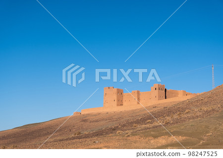 A traditional Moroccan palace on the Atlas Mountains of Morocco 98247525