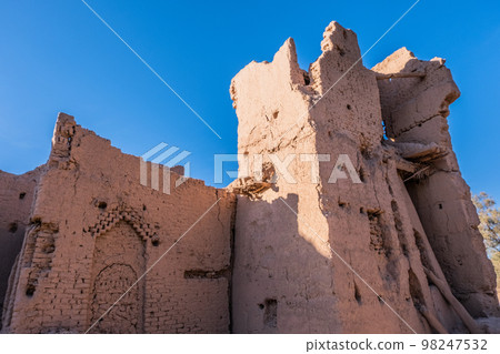 Ancient Kasbah in Morocco - An ancient fortress, with towering walls 98247532