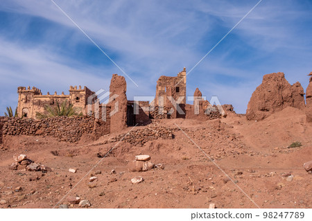 An old kasbah in the middle of a traditional Berber village 98247789
