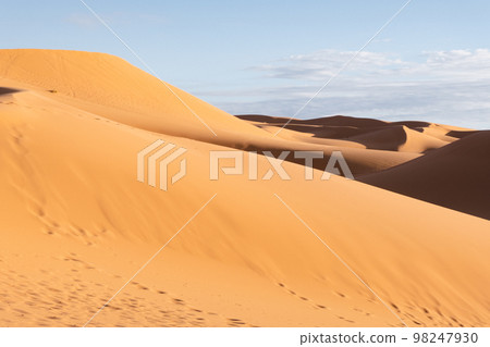 Beautiful sand dunes in the Sahara desert. Beautiful sand dunes in the Sahara desert. 98247930