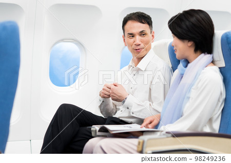 Middle-aged couple on board 98249236