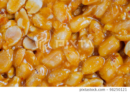 Top view, close up: granola peanut bar - Gozinaki 98250121