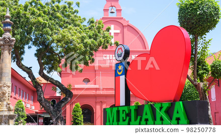 Malacca Church and "I LOVE MELAKA" object (Malaysia) 98250778