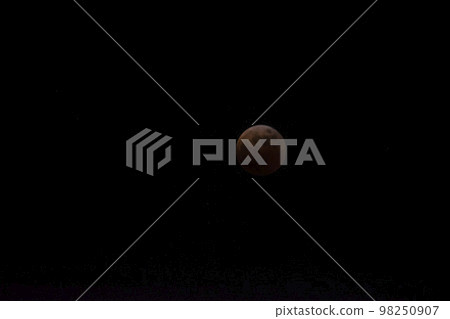 Moon in phases during a total solar eclipse 98250907