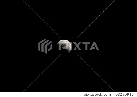 Moon in phases during a total solar eclipse 98250916