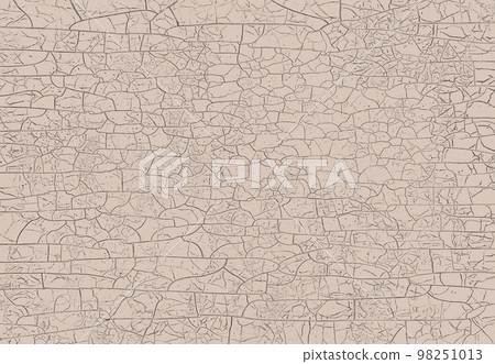Background image with fine and complex cracks on the surface of a light brown resin panel 98251013