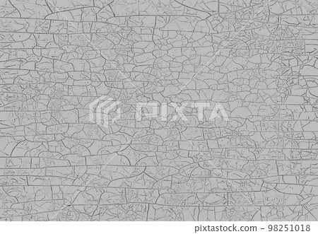 Background image of light gray resin panel surface with fine and intricate cracks 98251018